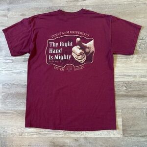 Texas A&M University burgundy and white tshirt #college men’s M y2k NCAA